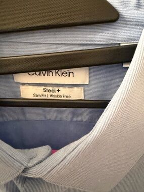 Calvin Klein Steel Slim Fit Dress Shirt - Light Blue